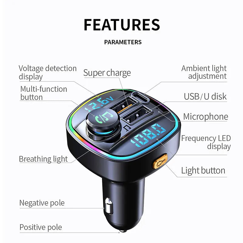 Bluetooth 5.0 FM Transmitter